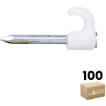 Schneider electric - lot 100x cavalier pontet électrique blanc pour fixation de câbles de diamètre 8 ... Schneider electric - lot 100x cavalier pontet électrique blanc pour fixation de câbles de diamètre 8 ...