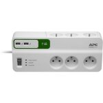 Schneider electric - bloc parafoudre 6 prises 2p + t + 2 usb - blanc - schneider