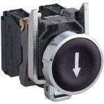 Schneider electric - bouton poussoir - marquage fl�che - affleurant - 1 no - noir - complet - schneider ...
