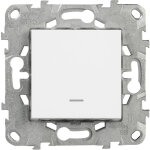 Schneider electric - bouton poussoir avec voyant led 10a connexion rapide - blanc - unica - schneider ...