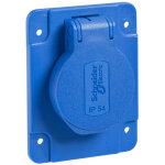 Schneider electric - pratika - socle de prise nf 65x85mm - 2p + t 10 - 16 a - ip54 - connex. arr. - bleu ...