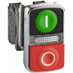 Harmony bt - pous 22 double touche, ressort rap vert + rouge, lum jaune 24v ip66 - xb4bw73731b5