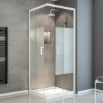 Accès d'angle droit avec portes de douche coulissantes, 5 mm, sunny schulte verre sablé au milieu, profilé ... Accès d'angle droit avec portes de douche coulissantes, 5 mm, sunny schulte verre sablé au milieu, profilé ...