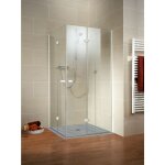 Accès d'angle droit 90 x 90 x 190 cm avec portes de douche pivotantes - pliantes, verre 5 mm, profilés ... Accès d'angle droit 90 x 90 x 190 cm avec portes de douche pivotantes - pliantes, verre 5 mm, profilés ...
