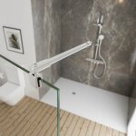 Barre de stabilisation murale, barre de renfort, chrome recoupable schulte pour verre 5 - 8 mm, e100320 ...