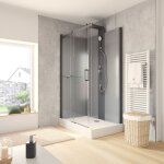 Cabine de douche intgrale 120 x 80 x 220 cm, hydromassante, porte coulissante, cabine de douche complte, ...