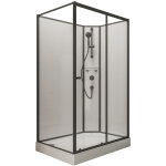 Cabine de douche intgrale 80 x 120 x 204 cm avec porte coulissante, verre 5 mm, cabine de douche complte ...