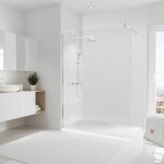 Panneau mural blanc structur, revtement pour douche et salle de bain, dcodesign dcor schulte 150 ...