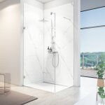 Panneau mural 100 x 210 cm marbre de carrare blanc, rev�tement pour douche et salle de bain, d�codesign ...