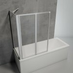 Pare - baignoire d'angle pliant, sans percer, paroi - cran de baignoire schulte pivotant  coller, verre ...