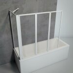 Pare - baignoire d'angle pliant, sans percer, paroi - cran de baignoire schulte pivotant  coller, verre ...