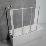 Pare - baignoire d'angle pliant, sans percer, paroi - cran de baignoire schulte pivotant  coller, verre ...