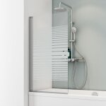 Pare - baignoire pliant, 70 x 130 cm, 1 volet capri, pivotant schulte verre 5 mm, décor sérigraphié rayures, ... Pare - baignoire pliant, 70 x 130 cm, 1 volet capri, pivotant schulte verre 5 mm, décor sérigraphié rayures, ...