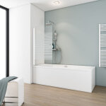 Pare - baignoire pliant, 70 x 130 cm, 1 volet capri, pivotant schulte verre 5 mm, décor sérigraphié rayures, ... Pare - baignoire pliant, 70 x 130 cm, 1 volet capri, pivotant schulte verre 5 mm, décor sérigraphié rayures, ...