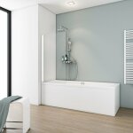 Pare - baignoire pliant, verre 5 mm, paroi de baignoire 1 volet capri, cran de baignoire pivotant schulte ...