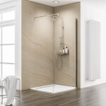 Schulte - paroi de douche � l'italienne, verre 6 mm transparent anticalcaire, paroi fixe walk in free ...