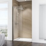 Schulte - paroi de douche  l'italienne, verre 6 mm transparent anticalcaire, paroi fixe walk in free ...