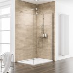Schulte - paroi de douche  l'italienne, verre 8 mm, paroi fixe walk in, profil aspect chrom, masterclass ...