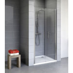 Schulte - portes de douche battantes, verre 5 mm transparent anticalcaire, profil� aspect chrom�, style ...