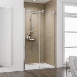 Schulte - porte de douche coulissante, verre 8 mm anticalaire, profilé aspect chromé, masterclass 100 ... Schulte - porte de douche coulissante, verre 8 mm anticalaire, profilé aspect chromé, masterclass 100 ...