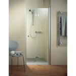 Schulte - porte de douche pivotante - pliante, verre 6 mm, profil en aspect chrom, garant 80 x 200 ...