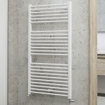 Schulte - radiateur sche - serviette  eau chaude, blanc, inertie fluide, vertical 110 x 60 cm, 630 ...