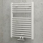 Schulte - radiateur sèche - serviette à eau chaude, blanc, inertie fluide, vertical, raccord central ... Schulte - radiateur sèche - serviette à eau chaude, blanc, inertie fluide, vertical, raccord central ...