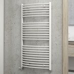 Schulte - radiateur sche - serviette  eau chaude europa, blanc, inertie fluide, vertical 110 x 60 cm, ...