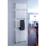 Schulte - radiateur s�che - serviette � eau chaude genf, blanc, inertie fluide, raccord sur les c�t�s, ...