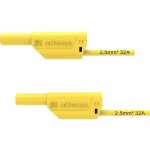 Vsfk 8700 / 2. 5 / 100 / ge cordon de mesure de s�curit� m�le 4 mm m�le 4 mm 100. 00 cm jaune 1 pc(s) ...