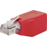 Schwaiger rj45 r�seau informatique adaptateur cat 6 [1x rj45 femelle - 1x rj45 m�le] rouge v779692
