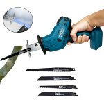 Teetok - scies alternatives, scie sabre d'�lagage �lectrique sans fil, 4 lames pour jardin, m�tal, bois, ...
