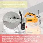 Scie � b�ton 3000w coupe sans poussi�re machine de d�coupe de pierre avec lame de scie de 350 mm machine ...