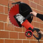 Scie � b�ton, coupe - pav�s, avec disque � tron�onner diamant� de 410 mm, profondeur de coupe 4000 w, ...