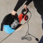 Scie � b�ton �lectrique 3500 w - rainureuse murale sans poussi�re avec lame diamant�e de 350 mm de qualit� ...