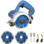 Scie � carrelage �lectrique 1200 w pour marbre et ma�onnerie. r�glage de la profondeur de coupe : biseau ...