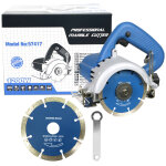 Scie � carrelage �lectrique 1300 w pour marbre et ma�onnerie. r�glage de la profondeur de coupe : biseau ...