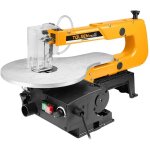 Scie � chantourner tolsen 90 w, table en aluminium 414 x 254 mm, coupe 50 mm, vitesse 550 - 1600 / min ...