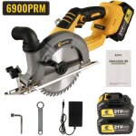 Scie circulaire �165mm sans fil 21v, r�glage sans outil de la profondeur de coupe et de l'angle d'inclinaison, ...