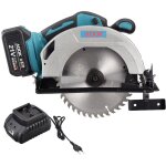 Scie circulaire 18v / 20v portative sans fil  150mm - 1 lame de scie  ruban, profondeur de coupe et ...