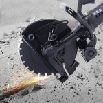 Scie circulaire, 2800w 355mm scie � b�ton �lectrique tron�onneuse scie � sol avec pompe � eau rpm � vide ...