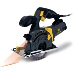 Scie circulaire professionnelle 125mm ? moteur axial 800w ? profondeur de coupe 0 - 42mm ? pr�cision ...