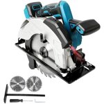 Scie circulaire sans balais compatible avec batterie makita 18v 5000 tr / min 850w coupe en biseau 0 ...
