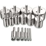 Scies - cloches 16 pcs, foret diamant scie cloche 6 - 50 mm outils de per�age en verre trous scies kit ...