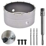 Scie à cloche 160mm bi - metal pour carrelage beton, scies cloches carotteuse trépan beton, avec adaptateur ... Scie à cloche 160mm bi - metal pour carrelage beton, scies cloches carotteuse trépan beton, avec adaptateur ...
