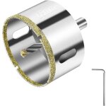 Ikodm - scie cloche 68 mm, avec foret guidage central, avec revtement de surface en diamant pour coupe ...