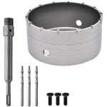 Scie cloche  bton avec tige sds plus , scies cloches carotteuse trpan beton , 3 foret de centrage ...