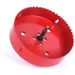Scie cloche bi - mtal  150 mm , acier rapide hss m42, avec tige hexagonale et foret pour aluminium, ...