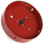 Scie cloche bi - m�tal � 150 mm , acier rapide hss m42, avec tige hexagonale et foret pour aluminium, ...