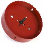 Scie cloche bi - m�tal � 150 mm, acier rapide hss m42, avec tige hexagonale et foret pour aluminium, ...